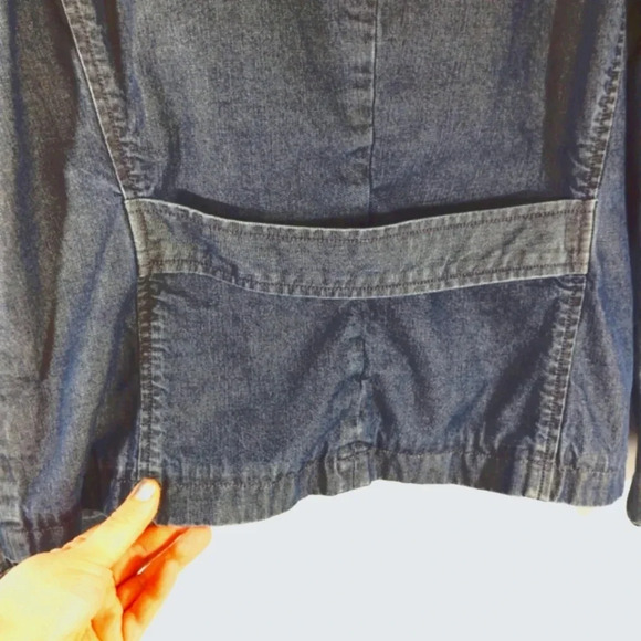 Liz Claiborne Denim Jean Jacket 100% Cotton Blue XL - Picture 13 of 15